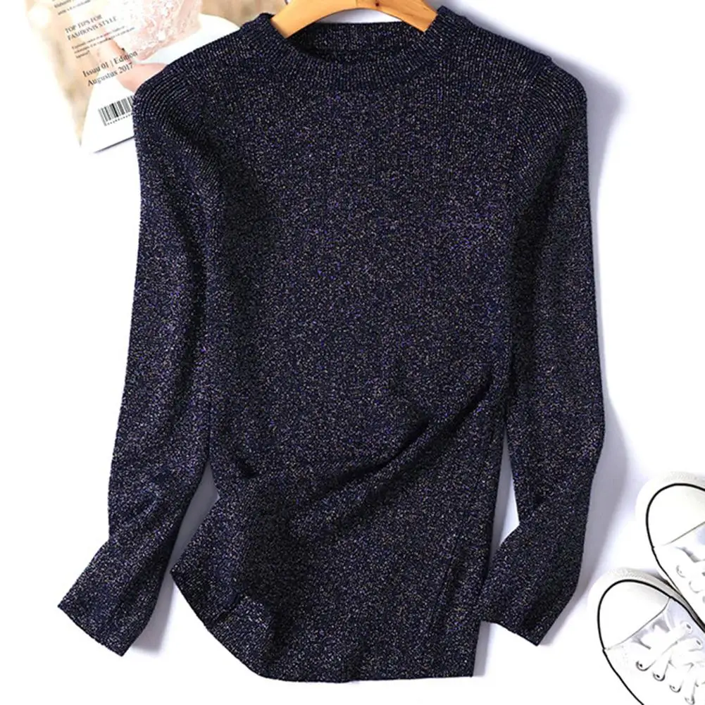 Autumn Women's Tracksuit Long Sleeve Fashion Solid Color Shiny Women Sweater Pullover O-Neck Basic Skinny Knitted Top
Autumn Women's Tracksuit Long Sleeve Fashion Solid Color Shiny Women Sweater Pullover O-Neck Basic Skinny Knitted Top