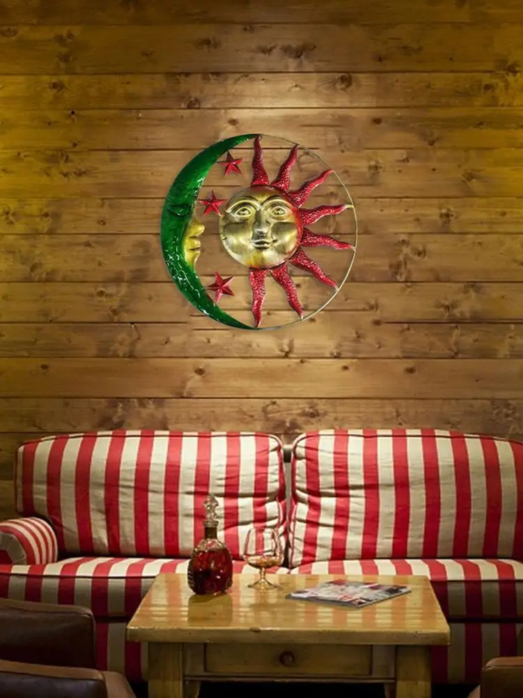 Metal Artistic Sun Moon Wall Ornament For Indoors Outdoors With Finish Antique Iron Hanging Craft Home Room Decoration
Metal Artistic Sun Moon Wall Ornament For Indoors Outdoors With Finish Antique Iron Hanging Craft Home Room Decoration