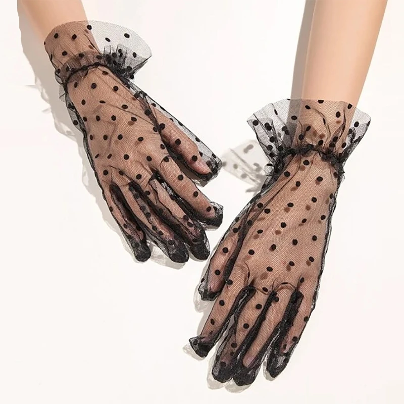 Bride Short Mesh Ruffles Lace Gloves Tulle Dots Gloves Elegant Tea Party for Women Wedding Bridal Cosplay Ornaments
Bride Short Mesh Ruffles Lace Gloves Tulle Dots Gloves Elegant Tea Party for Women Wedding Bridal Cosplay Ornaments