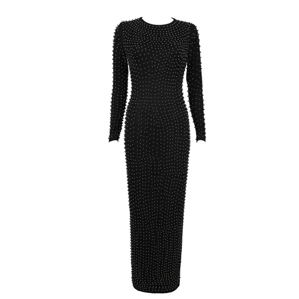 2019 Autumn New Luxury Elegant Pearl Dress Party Dress Women's Sexy Khaki Black Long Sleeve Skinny Club Dress Vestidos
2019 Autumn New Luxury Elegant Pearl Dress Party Dress Women's Sexy Khaki Black Long Sleeve Skinny Club Dress Vestidos