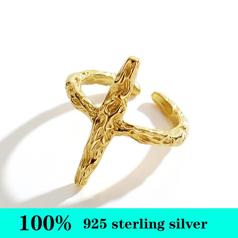 Original 925 sterling silver ins wrinkle cross wild ring 18K gold color can be adjusted 2 colors of wedding woman ring
Original 925 sterling silver ins wrinkle cross wild ring 18K gold color can be adjusted 2 colors of wedding woman ring