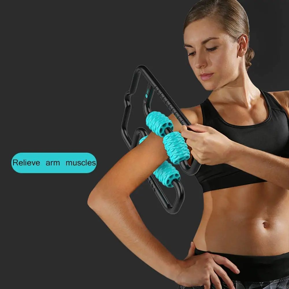 

4-точечный массажер-ролик из пены, массажная палочка, инструмент для точечного массажа мышц, массажер для глубоких тканей, рук, рук и ног