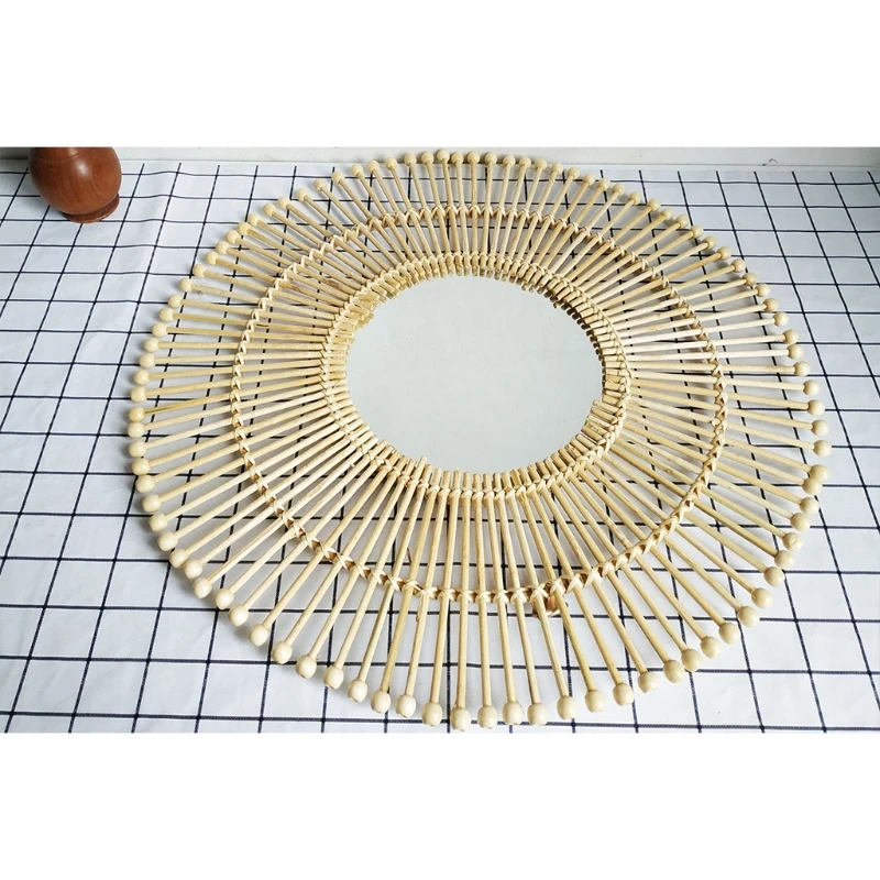 Rattan Dressing Mirror Innovative Art Decor Retro Makeup Mirrors Bathroom Bedroom Wall Hanging Mirror Photo Props
Rattan Dressing Mirror Innovative Art Decor Retro Makeup Mirrors Bathroom Bedroom Wall Hanging Mirror Photo Props