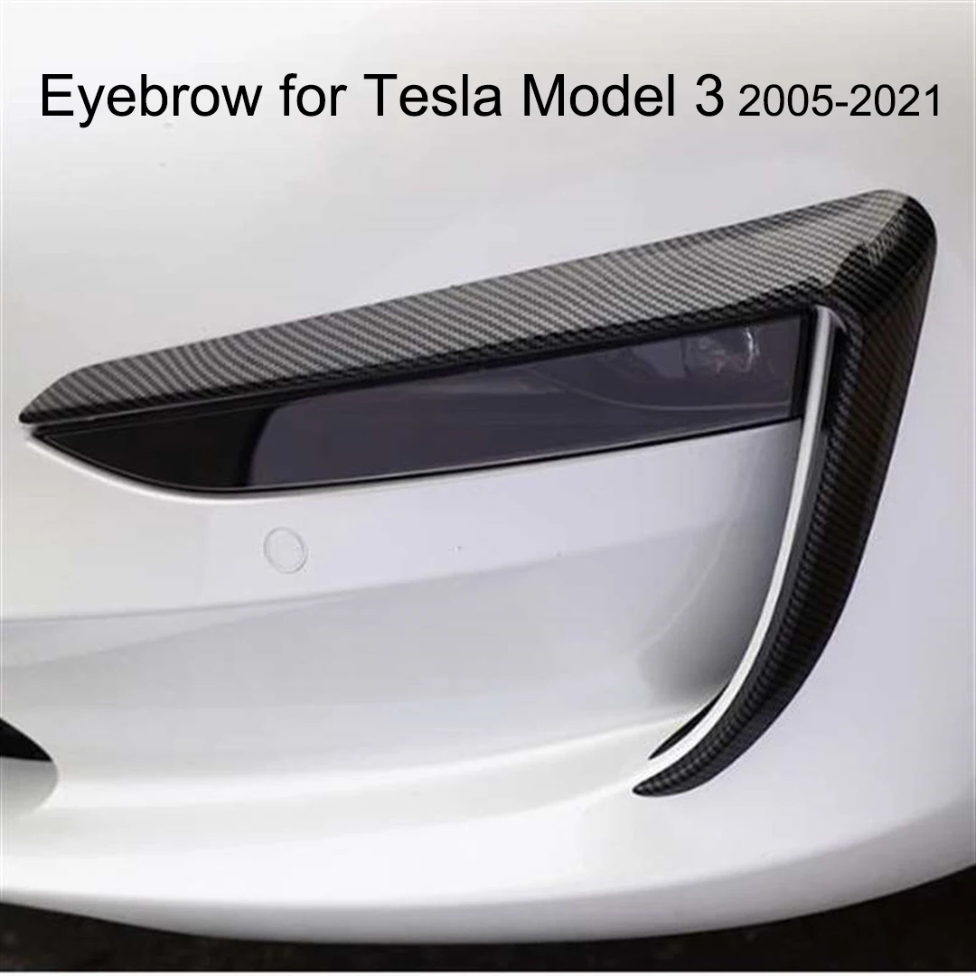 Передняя противотуманная лампа для бровей ветровой нож украшение Tesla Model 3