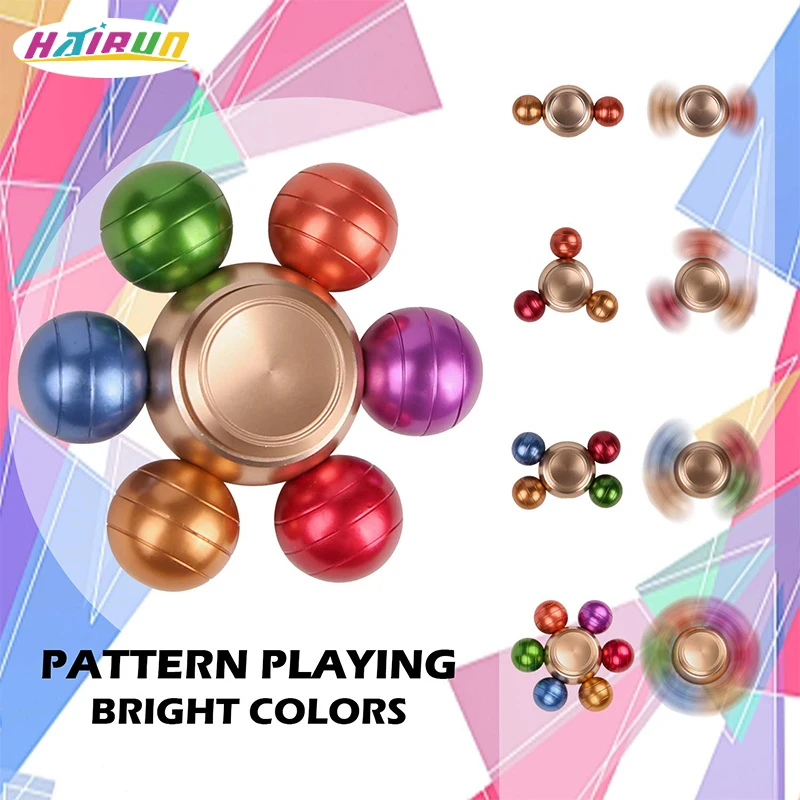 

Rainbow Balls Fidget Spinner Toys Metal AntiStress Hand Spinner Toys Spinning Gyro Gyroscope Fingertip Toy Adult Stress Reliever