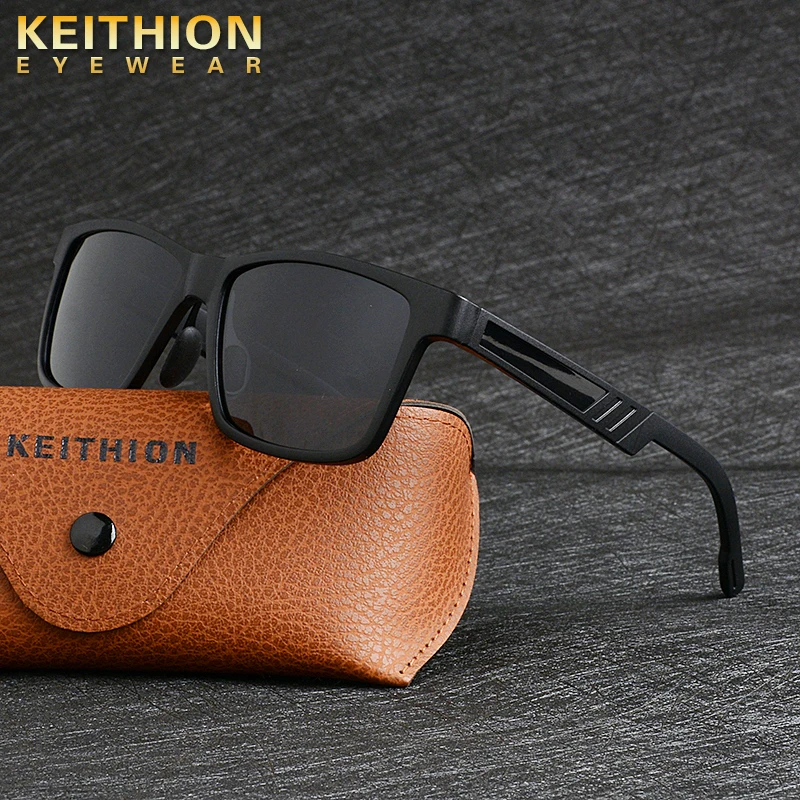 Мужские и женские классические поляризационные солнцезащитные очки KEITHION, Прямоугольная оправа для вождения, UV400
Мужские и женские классические поляризационные солнцезащитные очки KEITHION, Прямоугольная оправа для вождения, UV400