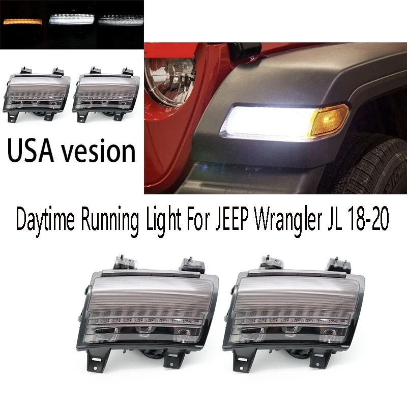 LED Turn Signal Fender Lights Daytime Running Light LED Daytime Running Light DRL for JEEP Wrangler JL 18-20 USA Version
LED Turn Signal Fender Lights Daytime Running Light LED Daytime Running Light DRL for JEEP Wrangler JL 18-20 USA Version
