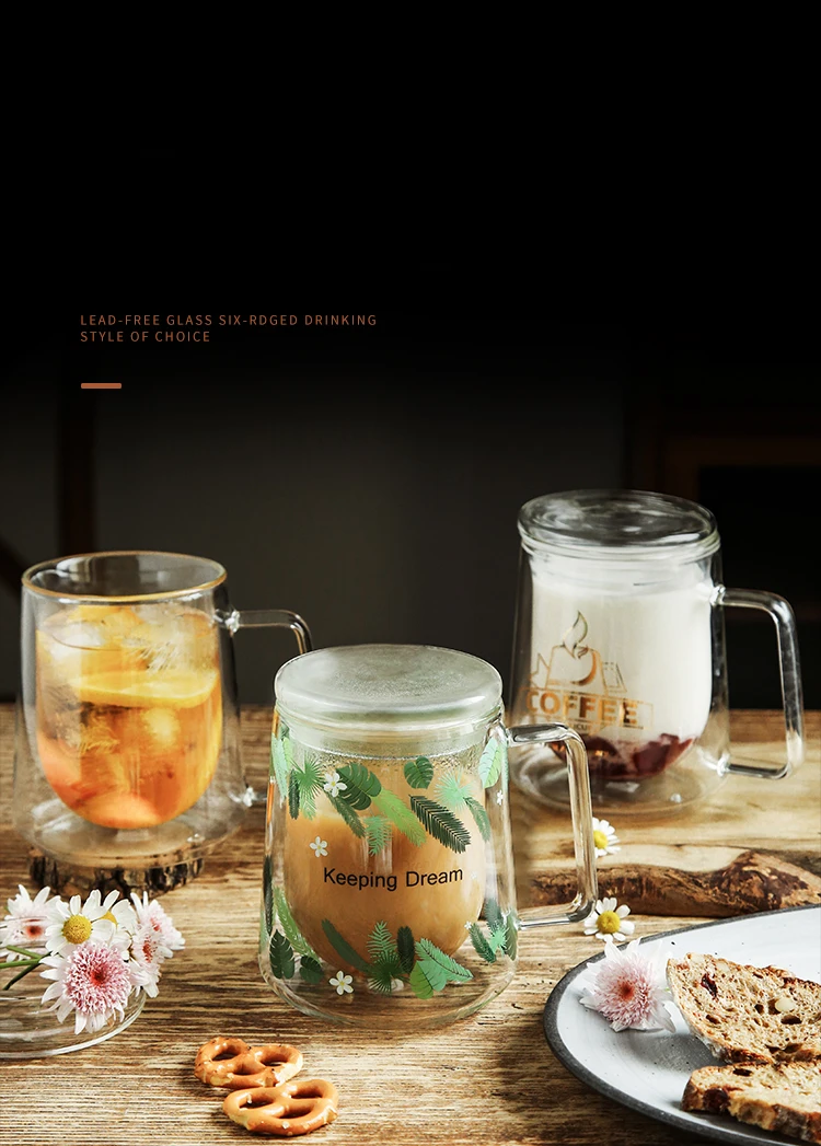 BFE Double Wall Glass Cup With Handle Lid Insulation Transparent Coffee Mug Household Afternoontea Drinkware 300ml
BFE Double Wall Glass Cup With Handle Lid Insulation Transparent Coffee Mug Household Afternoontea Drinkware 300ml