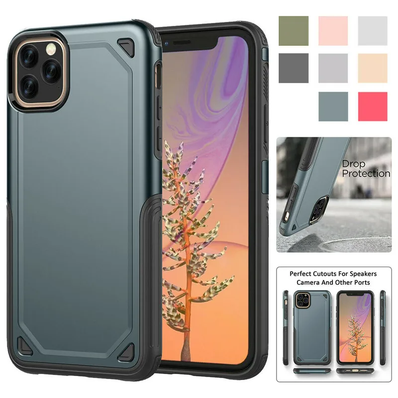 Роскошный военный противоударный Прочный чехол для телефона iPhone 8 7 6 6S Plus X XS 11 Pro MAX