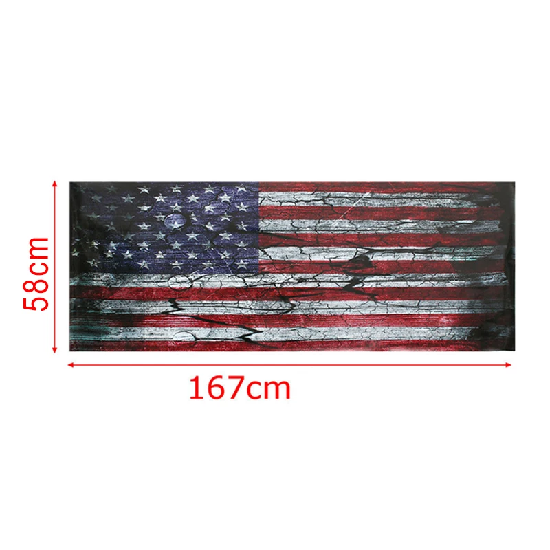 Decor Fashion Truck Popular Tailgate Wrap Vinyl 167*58cm Cool Novel Design American Flag Sticker
Decor Fashion Truck Popular Tailgate Wrap Vinyl 167*58cm Cool Novel Design American Flag Sticker