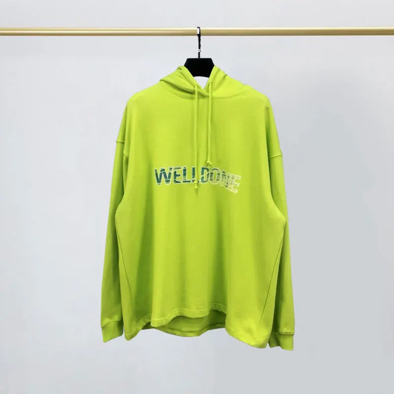 Ins Japanese and Korean fashion welldone hooded sweater we11done colorful printing OS loose sliding shoulder hat
Ins Japanese and Korean fashion welldone hooded sweater we11done colorful printing OS loose sliding shoulder hat
