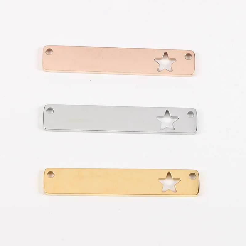 20pcs/Lot Mirror Polish Stainless Steel Blank Bar Charm Wtih Cut Out Star Connector Two Holes For DIY Making Necklace Bracelet
20pcs/Lot Mirror Polish Stainless Steel Blank Bar Charm Wtih Cut Out Star Connector Two Holes For DIY Making Necklace Bracelet