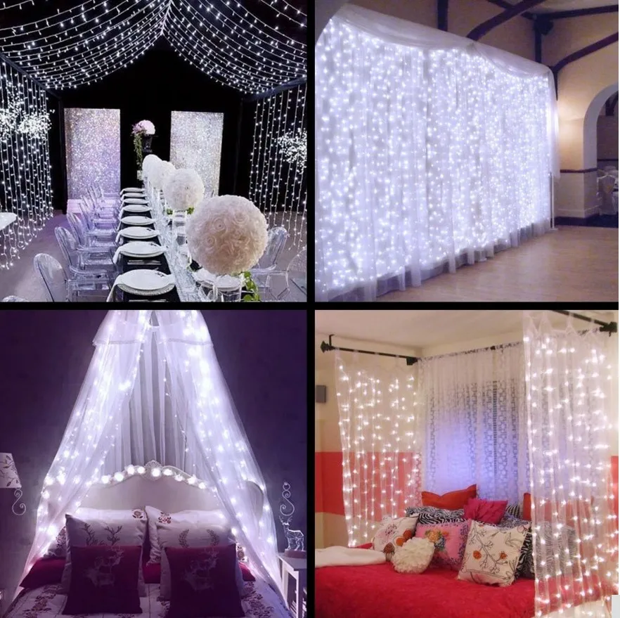 3x1/3x2/3x3m LED Icicle Curtain Light Fairy Garland String Lights Christmas Decorative Lamp Wedding Party Holiday Home Decor
3x1/3x2/3x3m LED Icicle Curtain Light Fairy Garland String Lights Christmas Decorative Lamp Wedding Party Holiday Home Decor