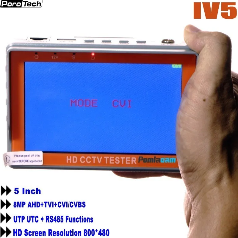 IV5 5 inch 8MP CCTV Camera Tester AHD Tester monitor TVI CVI CVBS portable CCTV tester Monitor Support UTP PTZ tester cameras
IV5 5 inch 8MP CCTV Camera Tester AHD Tester monitor TVI CVI CVBS portable CCTV tester Monitor Support UTP PTZ tester cameras