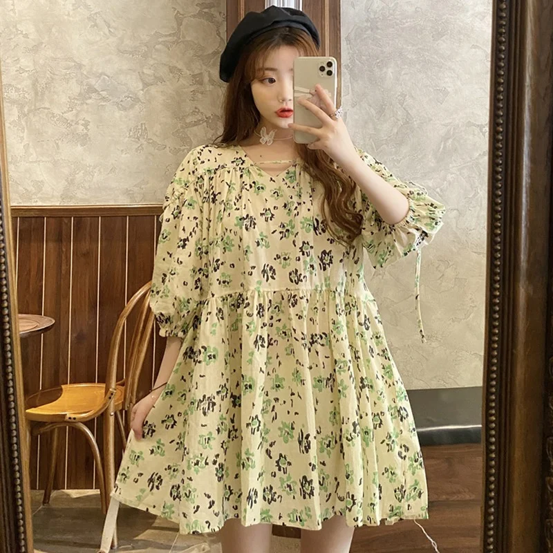 French Puff Sleeve Floral Dress Female Summer 2021 New Skirt Temperament Korean Loose and Thin Short Skirt
French Puff Sleeve Floral Dress Female Summer 2021 New Skirt Temperament Korean Loose and Thin Short Skirt