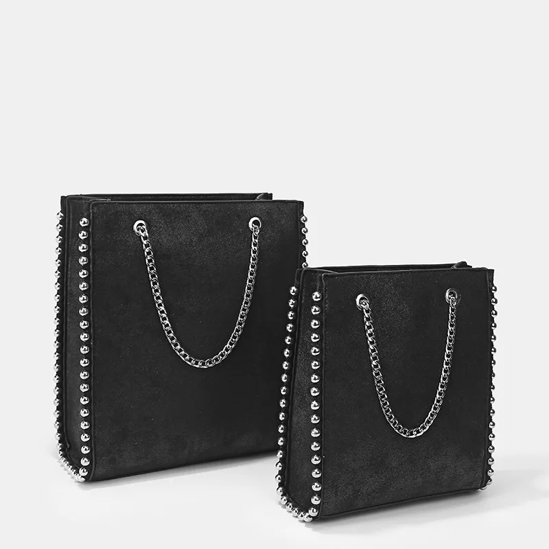 New Large Capacity Rivet Tote Retro Chains Designer Luxury PU Leather Messenger Bag Lady Big Bucket Purses Women Shoulder Bags
New Large Capacity Rivet Tote Retro Chains Designer Luxury PU Leather Messenger Bag Lady Big Bucket Purses Women Shoulder Bags