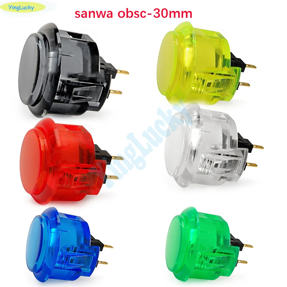 1 шт. оригинальный obsc-30mm sanwa Кнопки прозрачный Аркады пуговицы для DIY джойстик