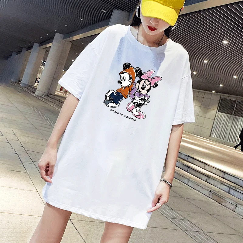 Plus Size Mini Women T-Shirt Dress Harajuku Short Sleeve Vintage Mickey Print Dresses Casual Loose Party Summer Femme Streetwear
Plus Size Mini Women T-Shirt Dress Harajuku Short Sleeve Vintage Mickey Print Dresses Casual Loose Party Summer Femme Streetwear