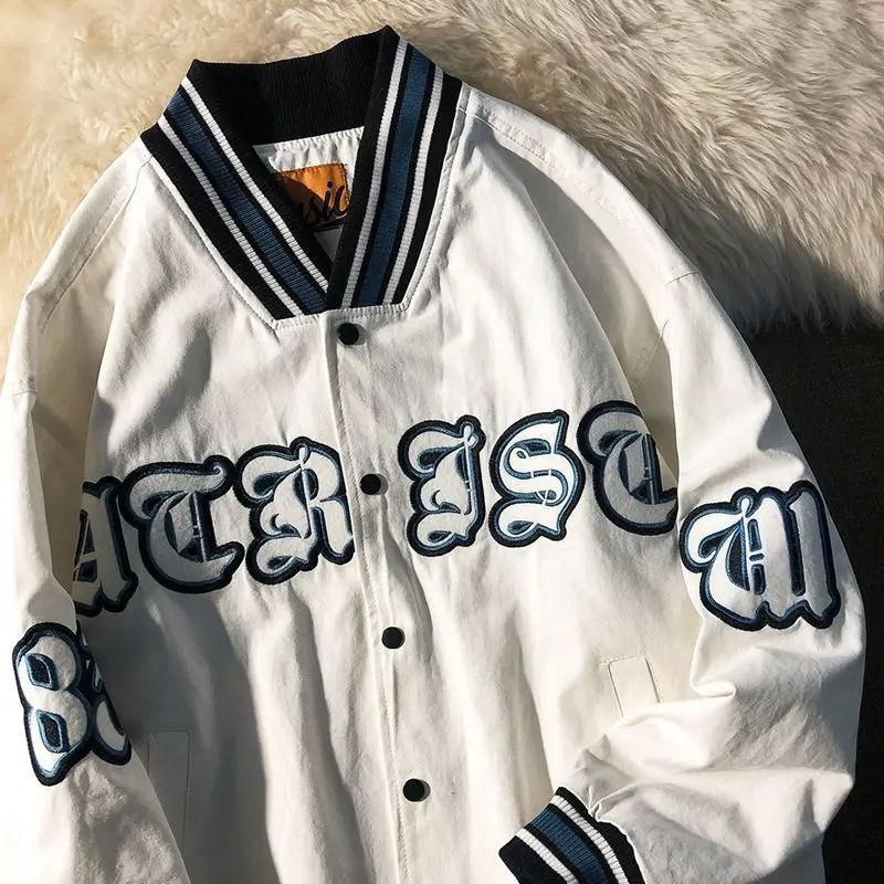 White Baseball Jackets Vintage Letters Embroidery Woman Jacket Coat 2021 Autumn New Arrival Oversized Fashion Hip Hop Streetwear
White Baseball Jackets Vintage Letters Embroidery Woman Jacket Coat 2021 Autumn New Arrival Oversized Fashion Hip Hop Streetwear