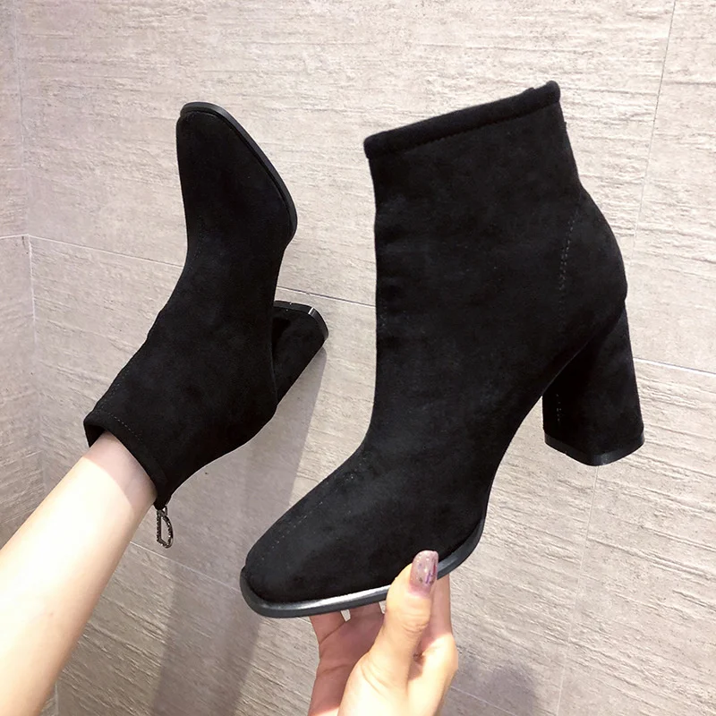 Women's Sqaore Toe Chunky Heels Short Boots Solid Pu Leather Faux Suede Booties Versatile for Camping Travelling
Women's Sqaore Toe Chunky Heels Short Boots Solid Pu Leather Faux Suede Booties Versatile for Camping Travelling