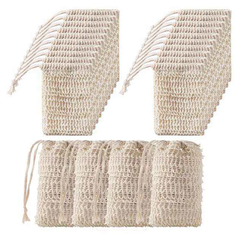 Soap Bar Sisal Soap Bag Shower Bath Sisal Soap Bag Natural Exfoliating Soap Saver Pouch Holder Net Soap 40PCS
Soap Bar Sisal Soap Bag Shower Bath Sisal Soap Bag Natural Exfoliating Soap Saver Pouch Holder Net Soap 40PCS