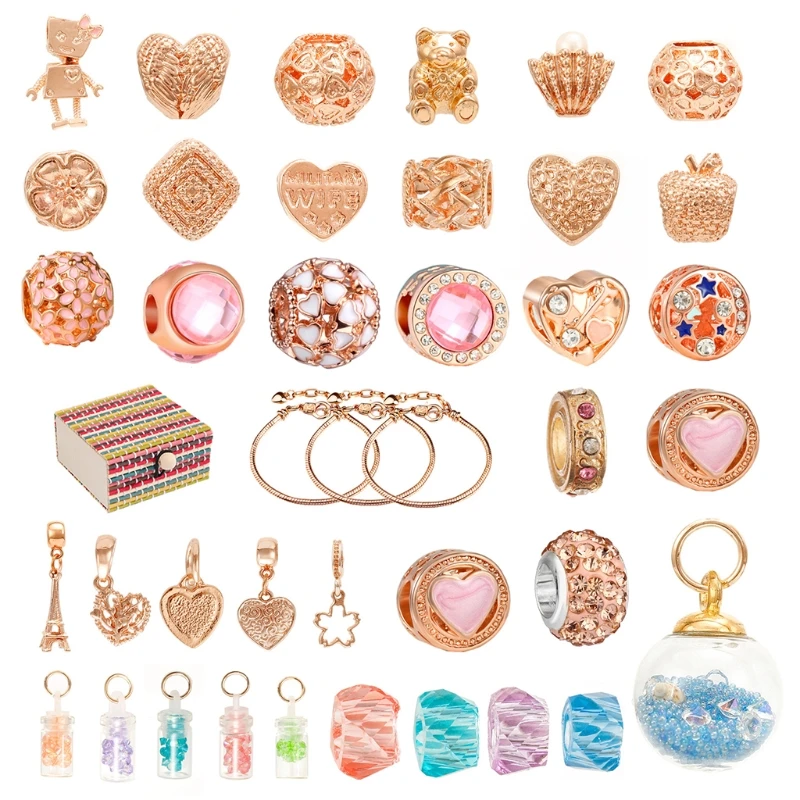 N0HE 1 Set Large Hole Metal Beads with Bracelet Charms Handcrafts Spacer Beads European Beads Loose Spacers for DIY Jewelry 
N0HE 1 Set Large Hole Metal Beads with Bracelet Charms Handcrafts Spacer Beads European Beads Loose Spacers for DIY Jewelry