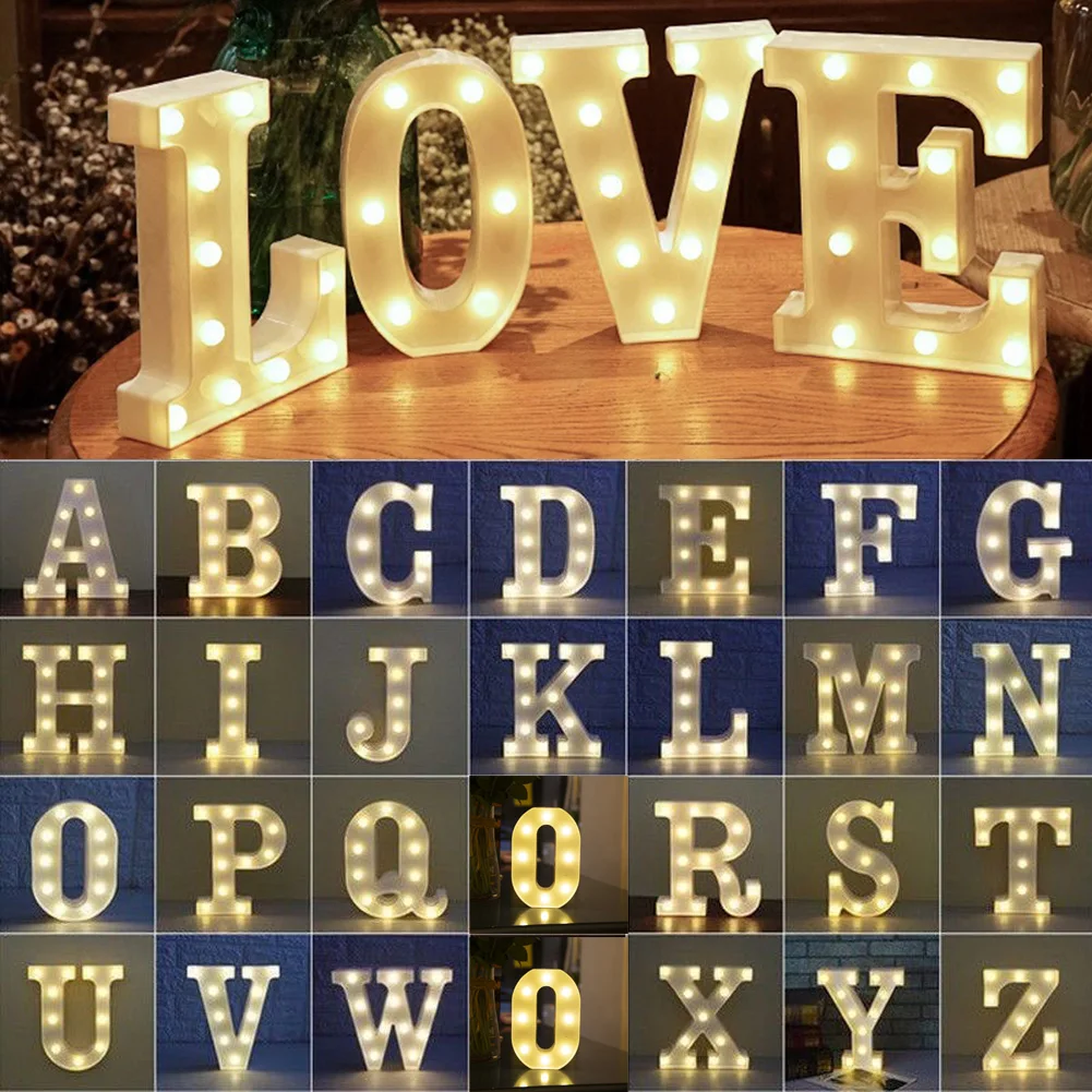 LED Letter A-Z Light Romantic Wedding Standing Letter Lamp Lights Light Up White Plastic Valentine Love Girlfriend Gifts
LED Letter A-Z Light Romantic Wedding Standing Letter Lamp Lights Light Up White Plastic Valentine Love Girlfriend Gifts