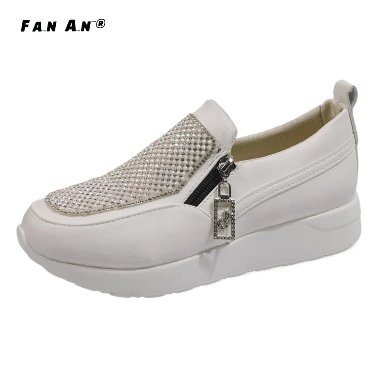 2021 Autumn Women's Sneakers Female Black Zipper Platform Trainers Rhinestone Shoes Women Casual Running Shoes Zapatos De Mujer
2021 Autumn Women's Sneakers Female Black Zipper Platform Trainers Rhinestone Shoes Women Casual Running Shoes Zapatos De Mujer