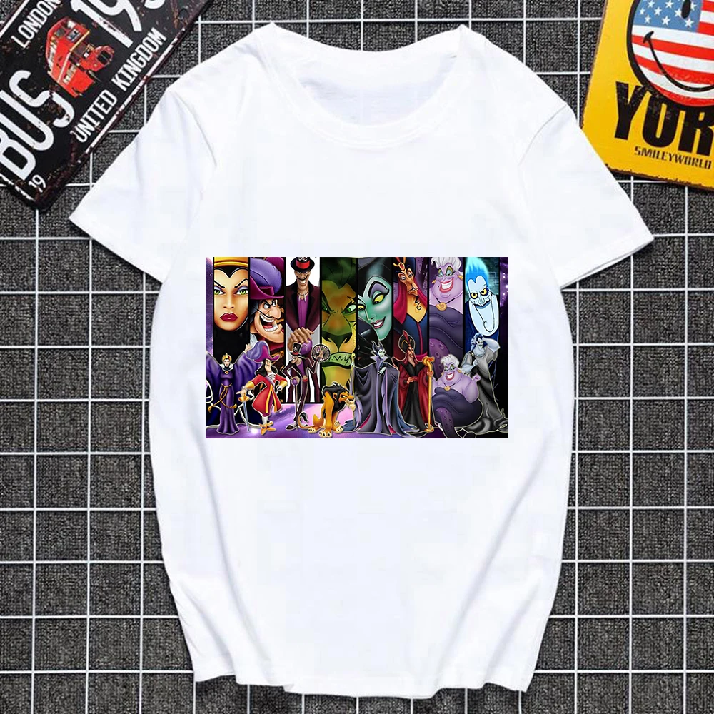Disney Stepmother Villain T-shirt Bad Girl Women's Print Cartoon Casual O-neck Short Sleeve Fashion Femme Tees Aesthetic Clothes
Disney Stepmother Villain T-shirt Bad Girl Women's Print Cartoon Casual O-neck Short Sleeve Fashion Femme Tees Aesthetic Clothes