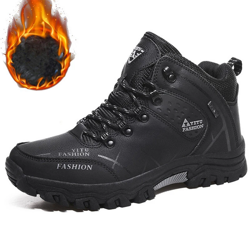 Winter Ankle Boots Leather Men Casual Shoes Outdoor Waterproof Work Rubber Mens Hiking Boots Sneakers Warm Military Snow Boots
Winter Ankle Boots Leather Men Casual Shoes Outdoor Waterproof Work Rubber Mens Hiking Boots Sneakers Warm Military Snow Boots