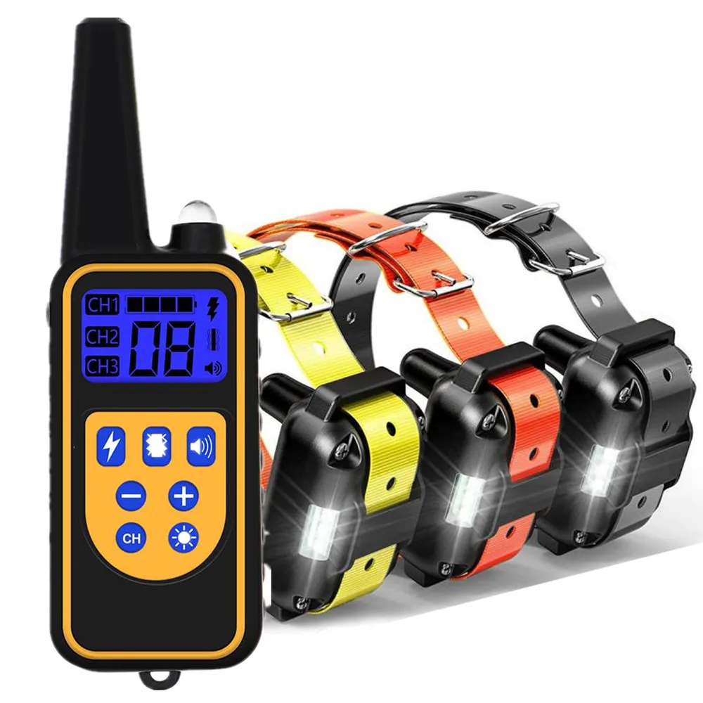 800m Electric Dog Training Collar Waterproof Rechargeable Pet Remote Control With LCD Display For All Size Shock Vibration Sound
800m Electric Dog Training Collar Waterproof Rechargeable Pet Remote Control With LCD Display For All Size Shock Vibration Sound
