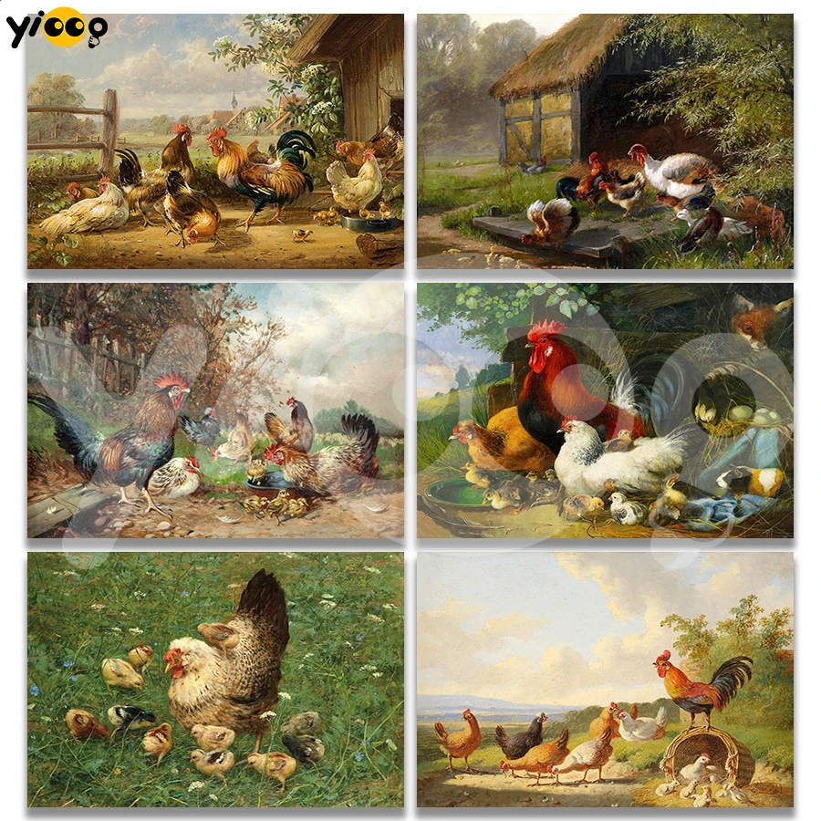 Full Square/Round Drill Diamond Painting Embroidery Chickens in Farm Series Rhinestone Mosaic Cross Stitch Decor Gift TY13 
Full Square/Round Drill Diamond Painting Embroidery Chickens in Farm Series Rhinestone Mosaic Cross Stitch Decor Gift TY13