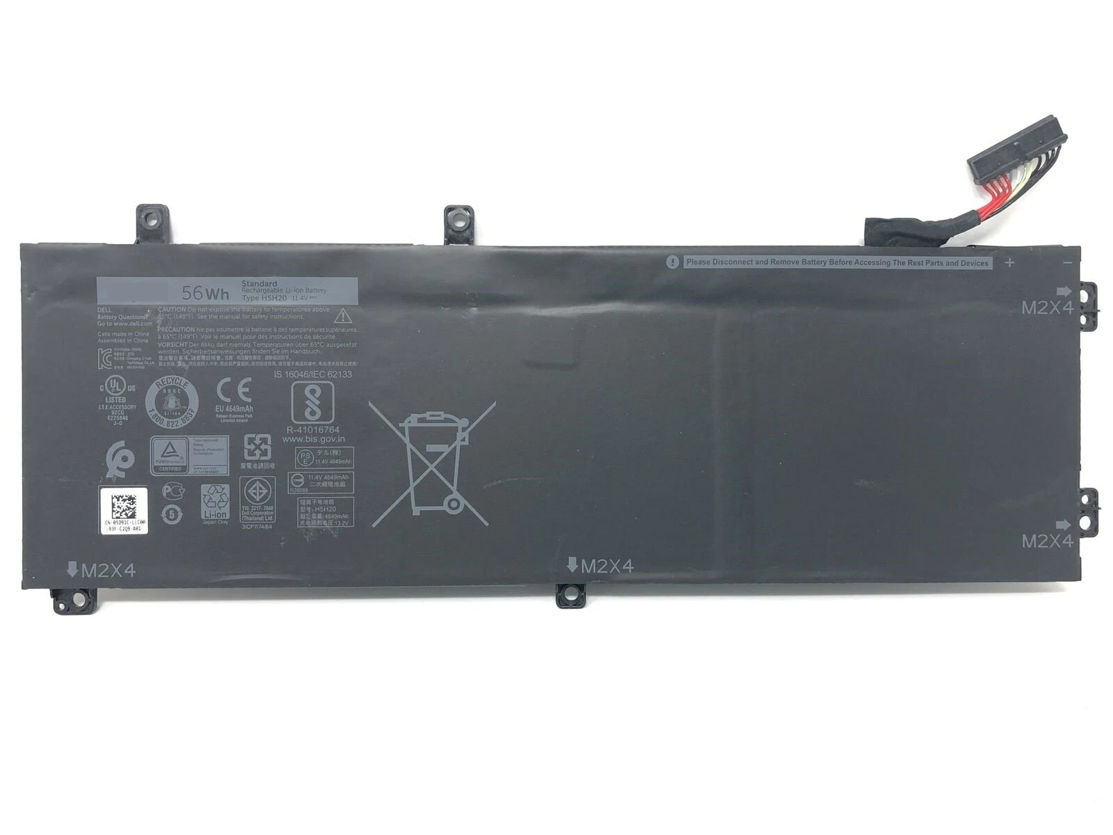 Новый аккумулятор H5H20 для ноутбука DELL XPS 15 9560 9570 15-9560-D1845 Precision M5520 5530 62MJV M7R96 05041C 5D91C 11,4 V 56Wh
Новый аккумулятор H5H20 для ноутбука DELL XPS 15 9560 9570 15-9560-D1845 Precision M5520 5530 62MJV M7R96 05041C 5D91C 11,4 V 56Wh