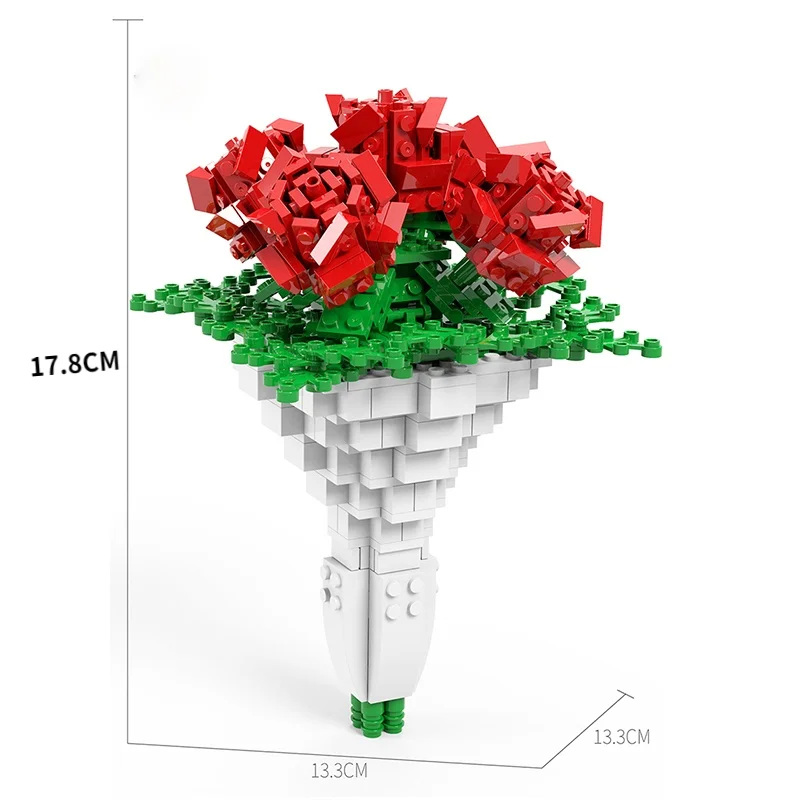 High-Tech Creator Ideas Series Romantic Rose Flowers Building Blocks Small Particles Bricks Toys for Girldfriend Festival Gifts
High-Tech Creator Ideas Series Romantic Rose Flowers Building Blocks Small Particles Bricks Toys for Girldfriend Festival Gifts