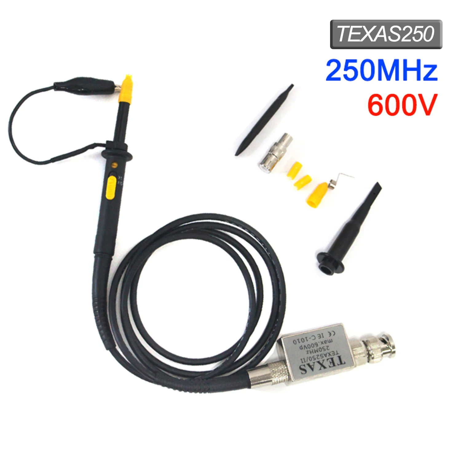 

P6100 P6500 Oscilloscope Probe Handheld 300V 600V 1200V DC-100MHz 250MHz 300MHz 500MHz Scope Clip Probe x1 x10 x100 P7300