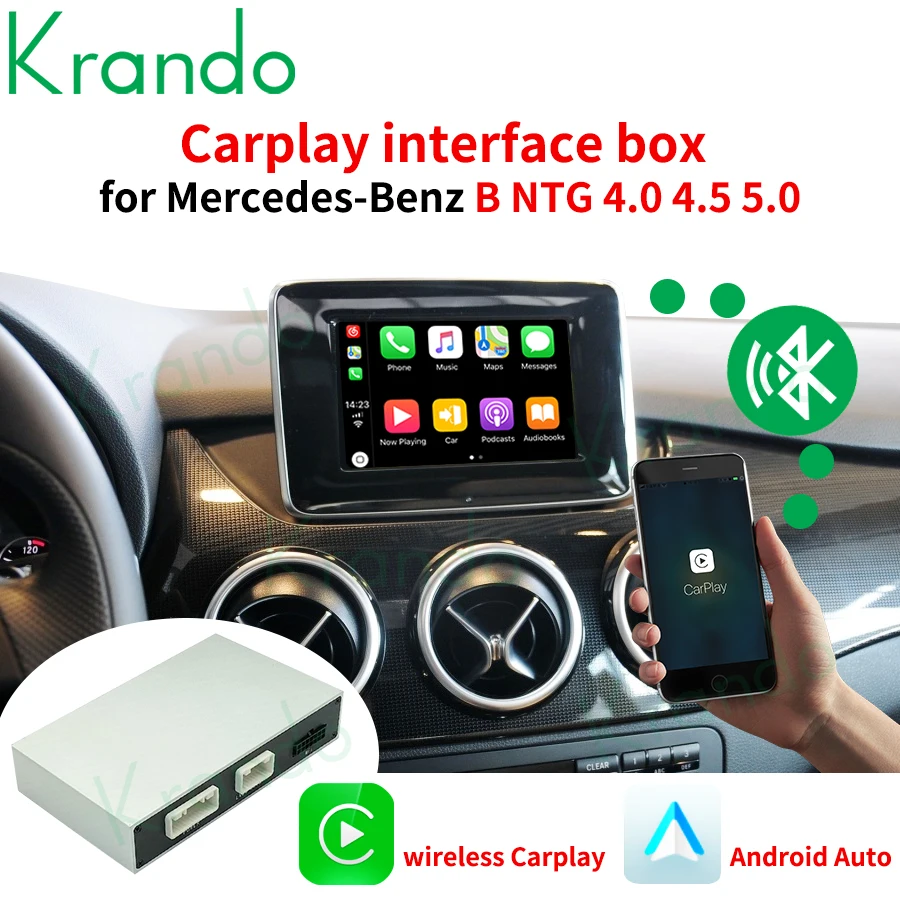 Беспроводной интерфейсный блок Krando Apple CarPlay Android для Mercedes Benz B класса 2012-2018 NTG 4,0 4,5 5,0 BT Siri Control
Беспроводной интерфейсный блок Krando Apple CarPlay Android для Mercedes Benz B класса 2012-2018 NTG 4,0 4,5 5,0 BT Siri Control