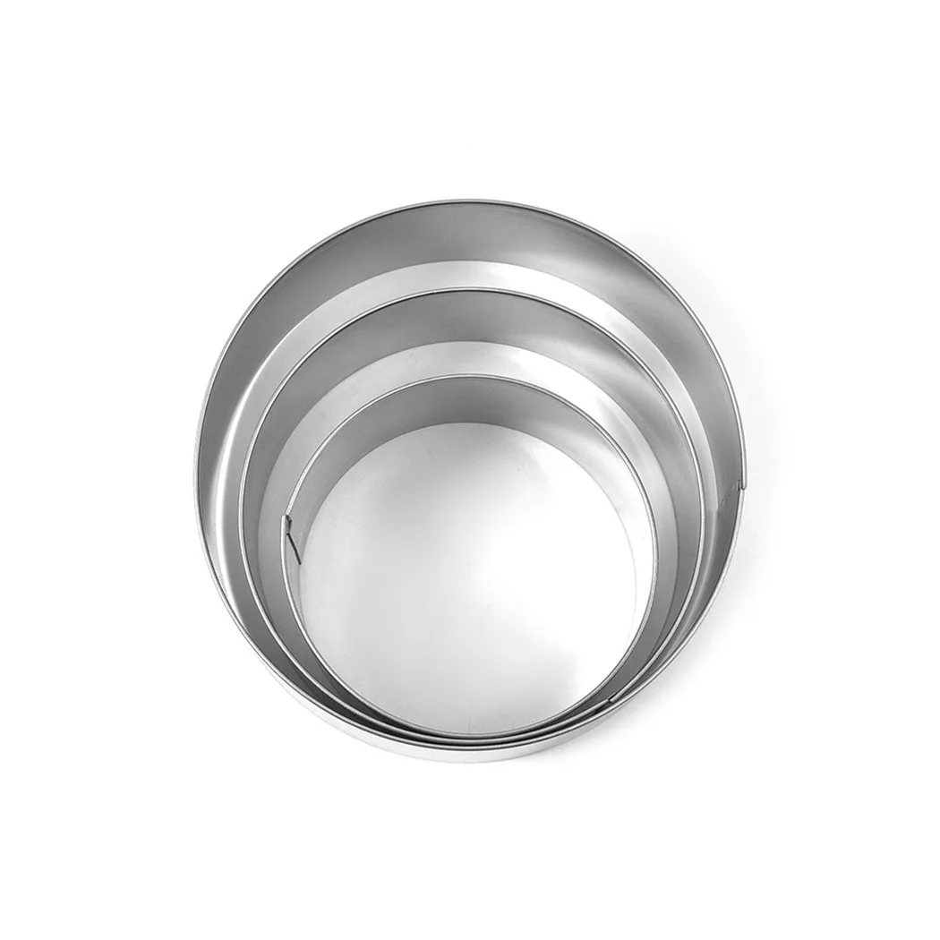 Set Of 3 Stainless Steel Round Molding 3 Sizes Cake Mousse Cookies Rings Tin Pan Kitchen Tool NEW Hot Cake Tools
Set Of 3 Stainless Steel Round Molding 3 Sizes Cake Mousse Cookies Rings Tin Pan Kitchen Tool NEW Hot Cake Tools