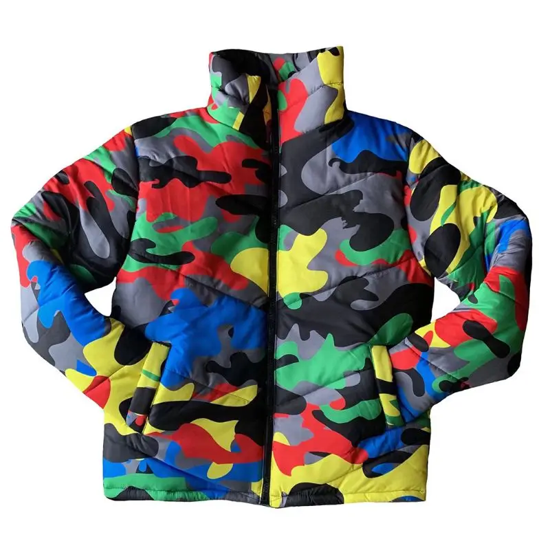 Women Men Winter Turtleneck Down Coat Colorful Camouflage Puffer Jacket Outwear 1 pc
Women Men Winter Turtleneck Down Coat Colorful Camouflage Puffer Jacket Outwear 1 pc