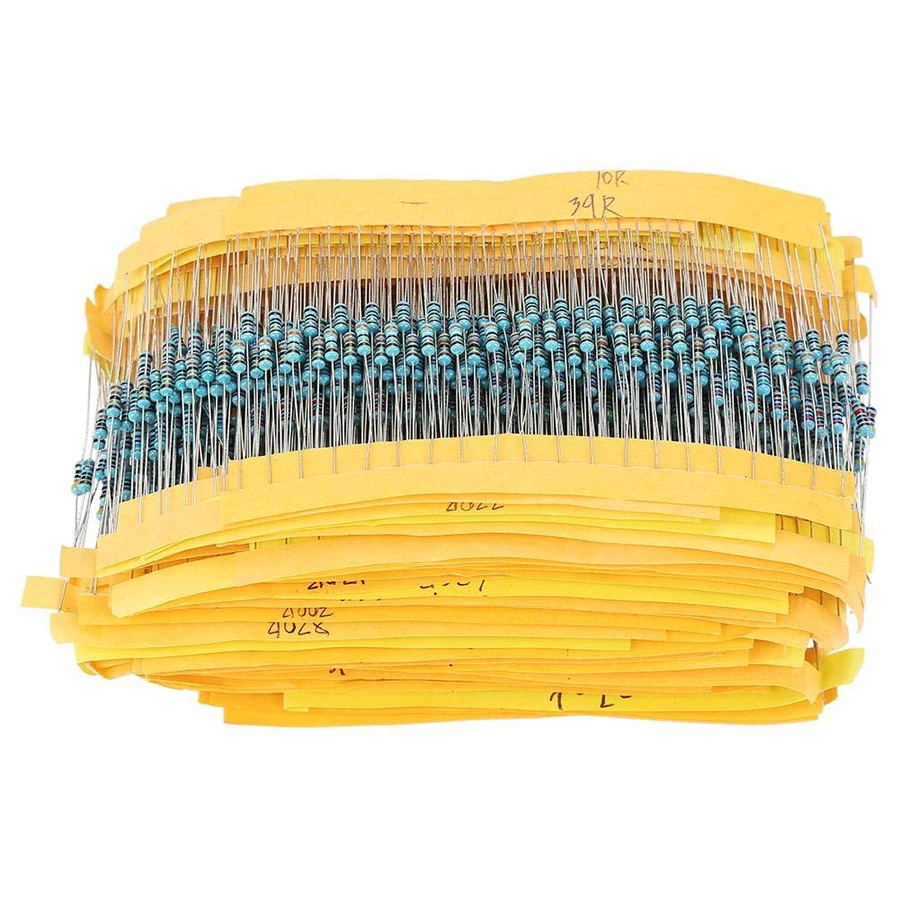 2500pcs/lot 50Values*50pcs 1% 1/4 W Resistor Pack Set Diy Metal Film Resistor Kit 1/4W Colored Ring Resistance (1ohms~10Mohm)
2500pcs/lot 50Values*50pcs 1% 1/4 W Resistor Pack Set Diy Metal Film Resistor Kit 1/4W Colored Ring Resistance (1ohms~10Mohm)