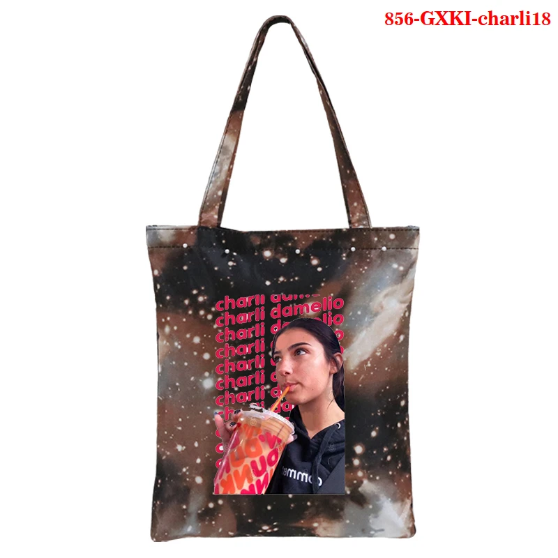 Korean Style Women Canvas Bag Charli Damelio Print Handbags Women Casual Shopping Tote Girls Shopping Handbags Casual Totes
Korean Style Women Canvas Bag Charli Damelio Print Handbags Women Casual Shopping Tote Girls Shopping Handbags Casual Totes