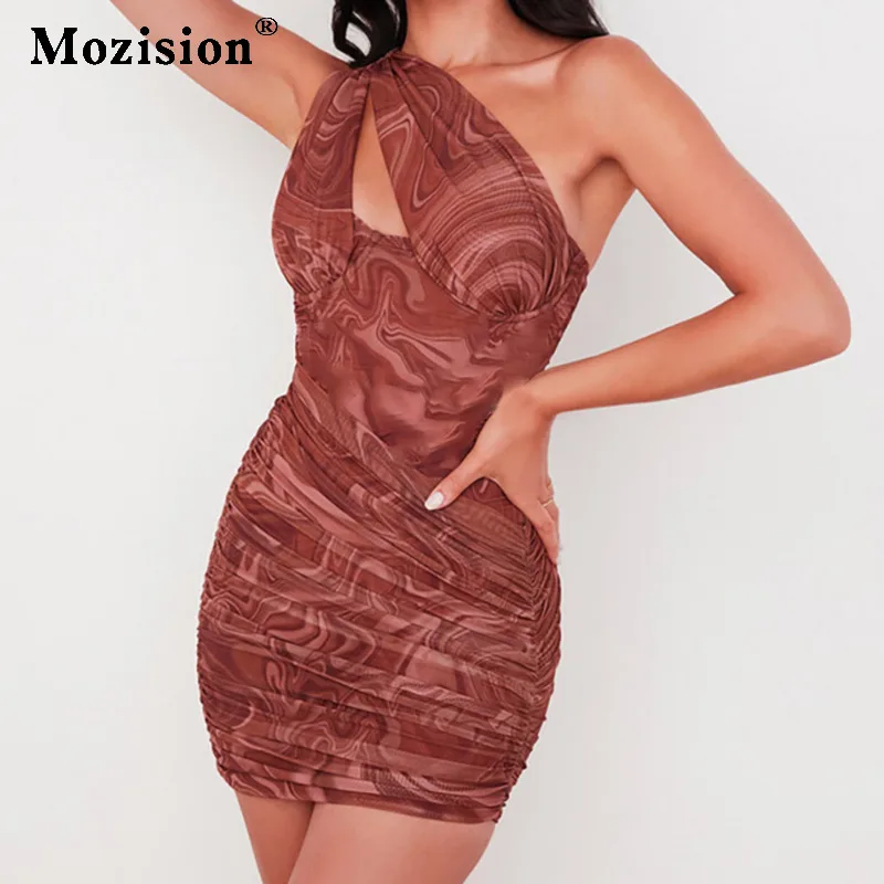 Mozision One Shoulder Sexy Sleeveless Print Bodycon Ruched Dress For Women Summer Hollow Out Backless Skinny Dresses Vestidos
Mozision One Shoulder Sexy Sleeveless Print Bodycon Ruched Dress For Women Summer Hollow Out Backless Skinny Dresses Vestidos