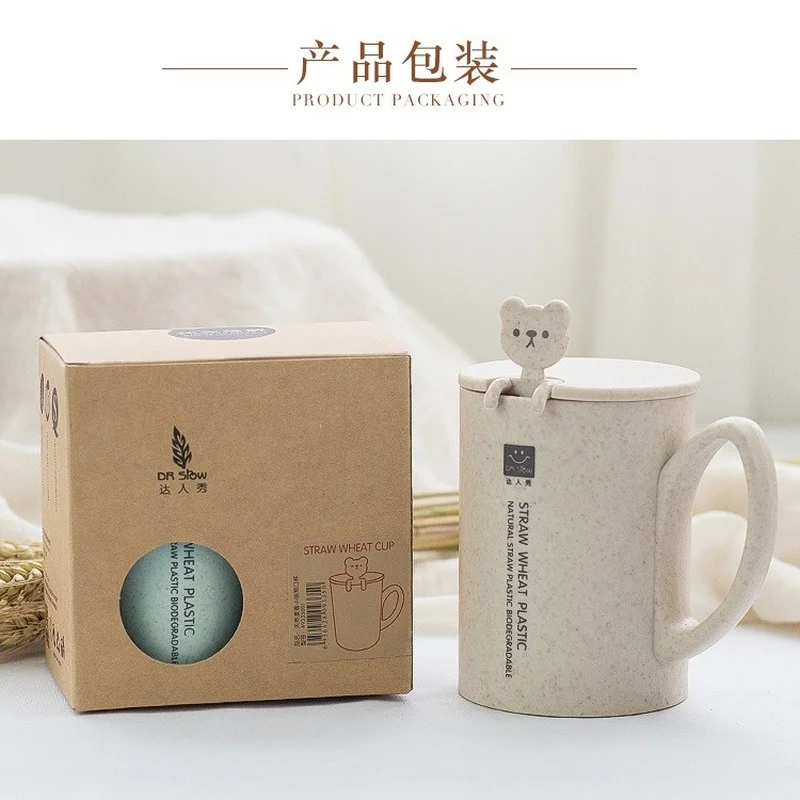 Wheat Straw Children Mug Korean Cartoon Environmental Protection Water Cup with Lid and Spoon Breakfast Coffee Cup
Wheat Straw Children Mug Korean Cartoon Environmental Protection Water Cup with Lid and Spoon Breakfast Coffee Cup
