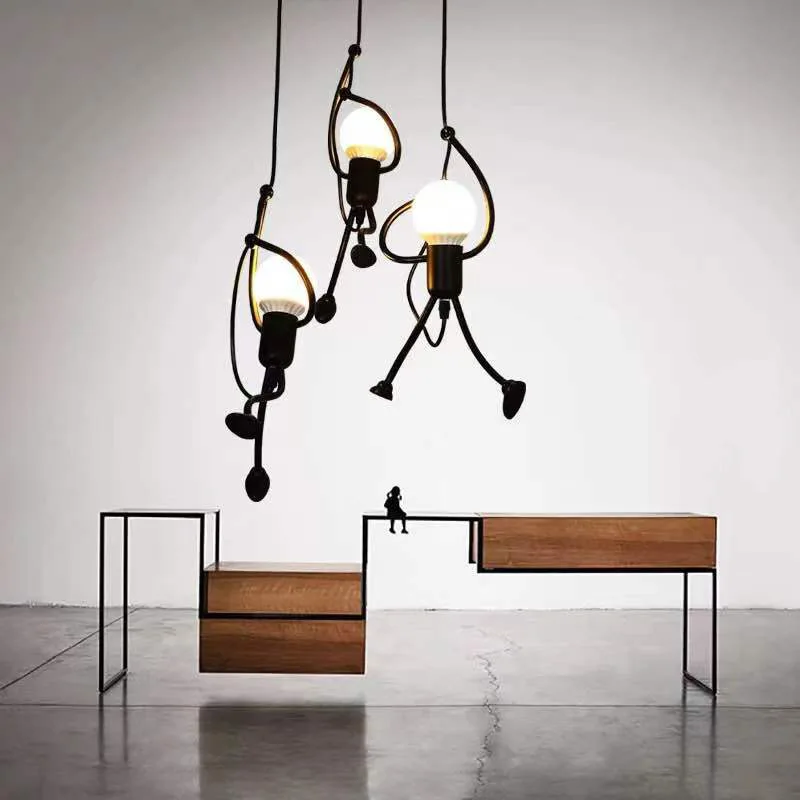 Little Man Climbing Pendant Light Modern Hanging Lamp Iron People Lights Metal Cord Pandant Lamps for Kid Children Room Bedroom
Little Man Climbing Pendant Light Modern Hanging Lamp Iron People Lights Metal Cord Pandant Lamps for Kid Children Room Bedroom