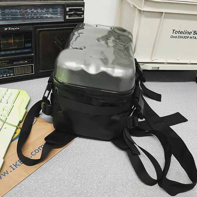 Ins Style Backpack Men's Imitation Bump Senior Design Style Backpack Travel Locomotive Bag Fitness Function Bag Women Waterproof 
Ins Style Backpack Men's Imitation Bump Senior Design Style Backpack Travel Locomotive Bag Fitness Function Bag Women Waterproof