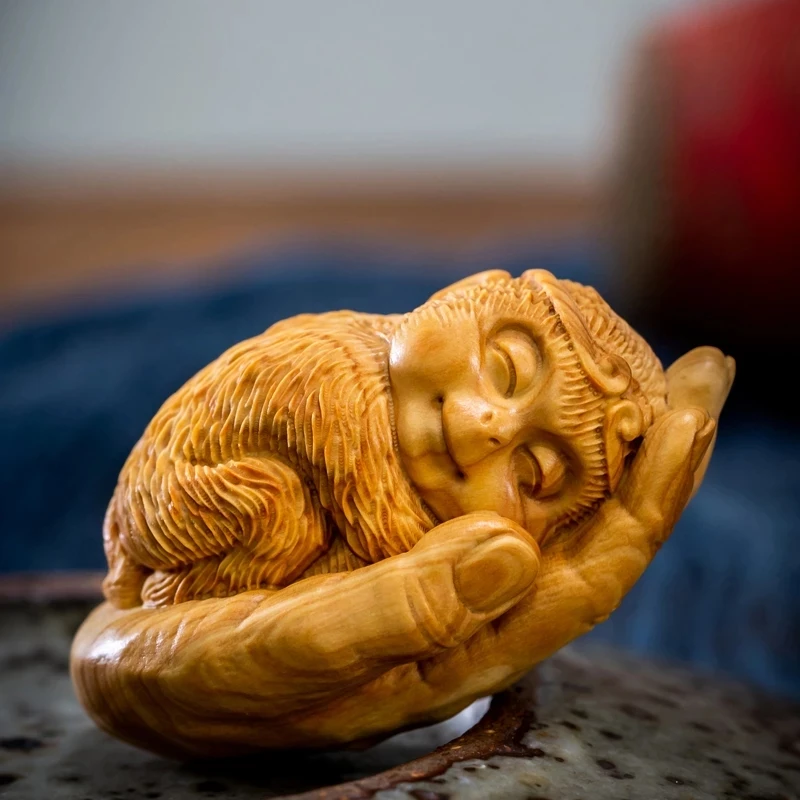 7cm Little Wukong Wood Carving Boxwood Sculpture Feng Shui Animal Monkey Buddha Hand Statue Home Decor
7cm Little Wukong Wood Carving Boxwood Sculpture Feng Shui Animal Monkey Buddha Hand Statue Home Decor