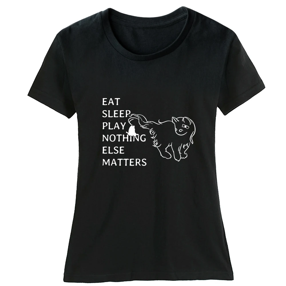 Three Cats Kitties Kittens Eat Sleep Play Nothing Else Matters Butterfly Cotton Girl Woman Short Sleeve T Shirt Summer ZIIART
Three Cats Kitties Kittens Eat Sleep Play Nothing Else Matters Butterfly Cotton Girl Woman Short Sleeve T Shirt Summer ZIIART