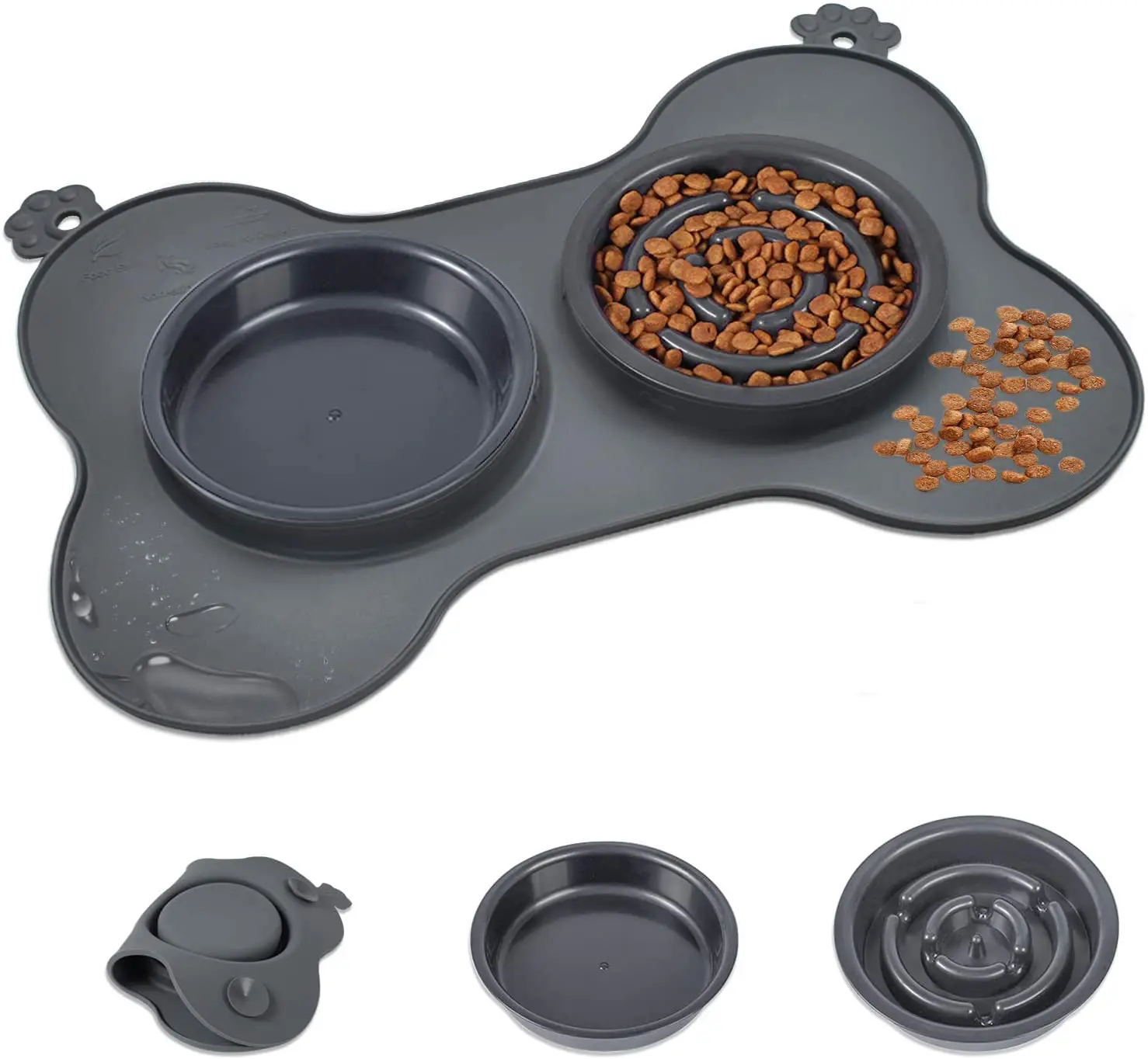 3 in 1 Silicone Dog Slow Bowl Pet Food Feeder Water Bowl Mat Anti-slip Outdoor Travel Portable Feeding Bowls Pet Supplies
3 in 1 Silicone Dog Slow Bowl Pet Food Feeder Water Bowl Mat Anti-slip Outdoor Travel Portable Feeding Bowls Pet Supplies