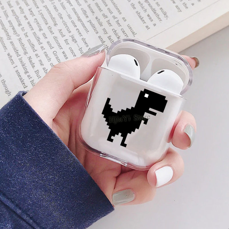 Прозрачный чехол для наушников AirPods 2 Чехол из ТПУ для Apple, с забавным динозавром 8 бит
Прозрачный чехол для наушников AirPods 2 Чехол из ТПУ для Apple, с забавным динозавром 8 бит