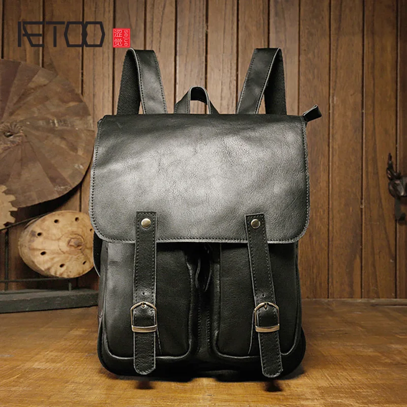 AETOO Leather backpacks, men's backpacks, men's business casual computer bags, trendy travel bags
AETOO Leather backpacks, men's backpacks, men's business casual computer bags, trendy travel bags