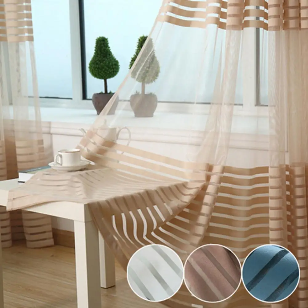 2021 1Pc 100*200cm Polyester Living Room Balcony Bedroom Hotel Modern Striped Window Tulle Voile Sheer Curtains Drape Decor
2021 1Pc 100*200cm Polyester Living Room Balcony Bedroom Hotel Modern Striped Window Tulle Voile Sheer Curtains Drape Decor